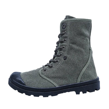 Xajzpa Men's Fashion Canvas Shoes Spring and Autumn Outdoor Shoes Thick-soled High-top Shoes Cuff Shoes Fashion Sports Shoes
